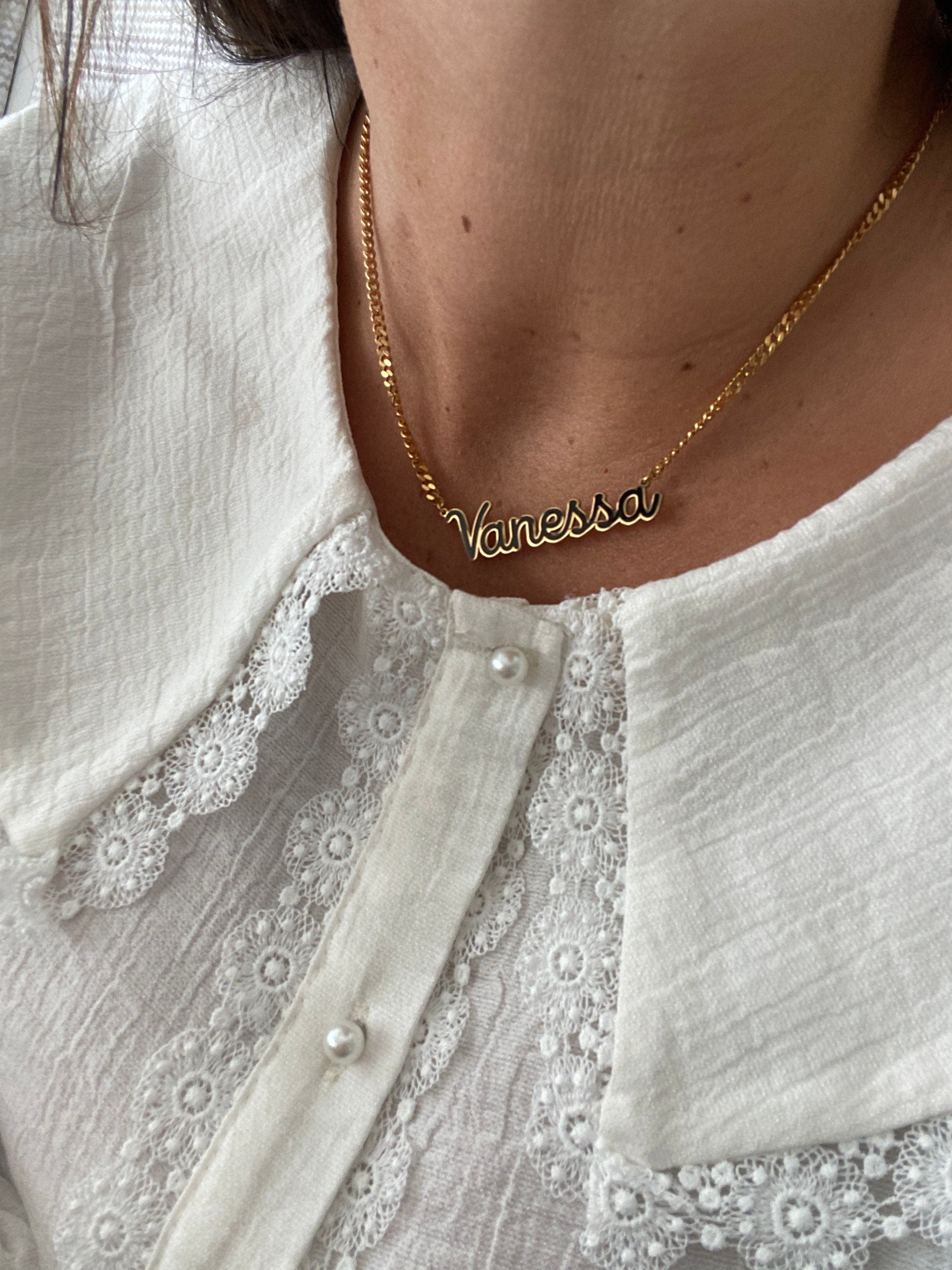 Personalized Heather Curb link necklace. Enamel custom curban link choker. Enamel Name necklace. cuban link/chain link name necklace.