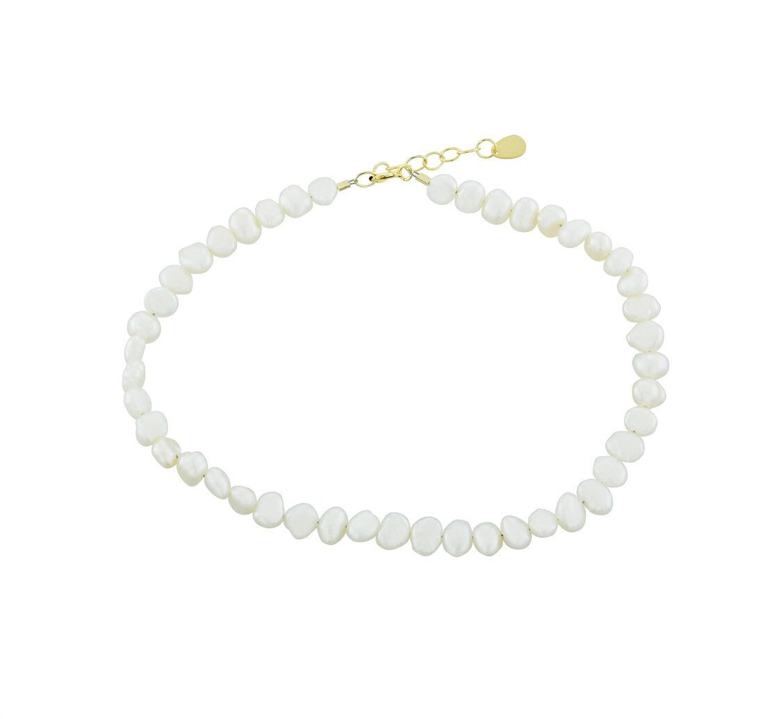 Fresh water Pearl anklet | sterling silver and gold plated Pearl anklet | Available in Gold or silver.
