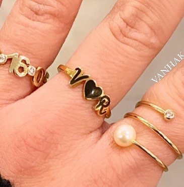 Personalized initials ring | Double initial ring | Sterling silver initials ring | Personalized Ring | custom ring with letter heart letter
