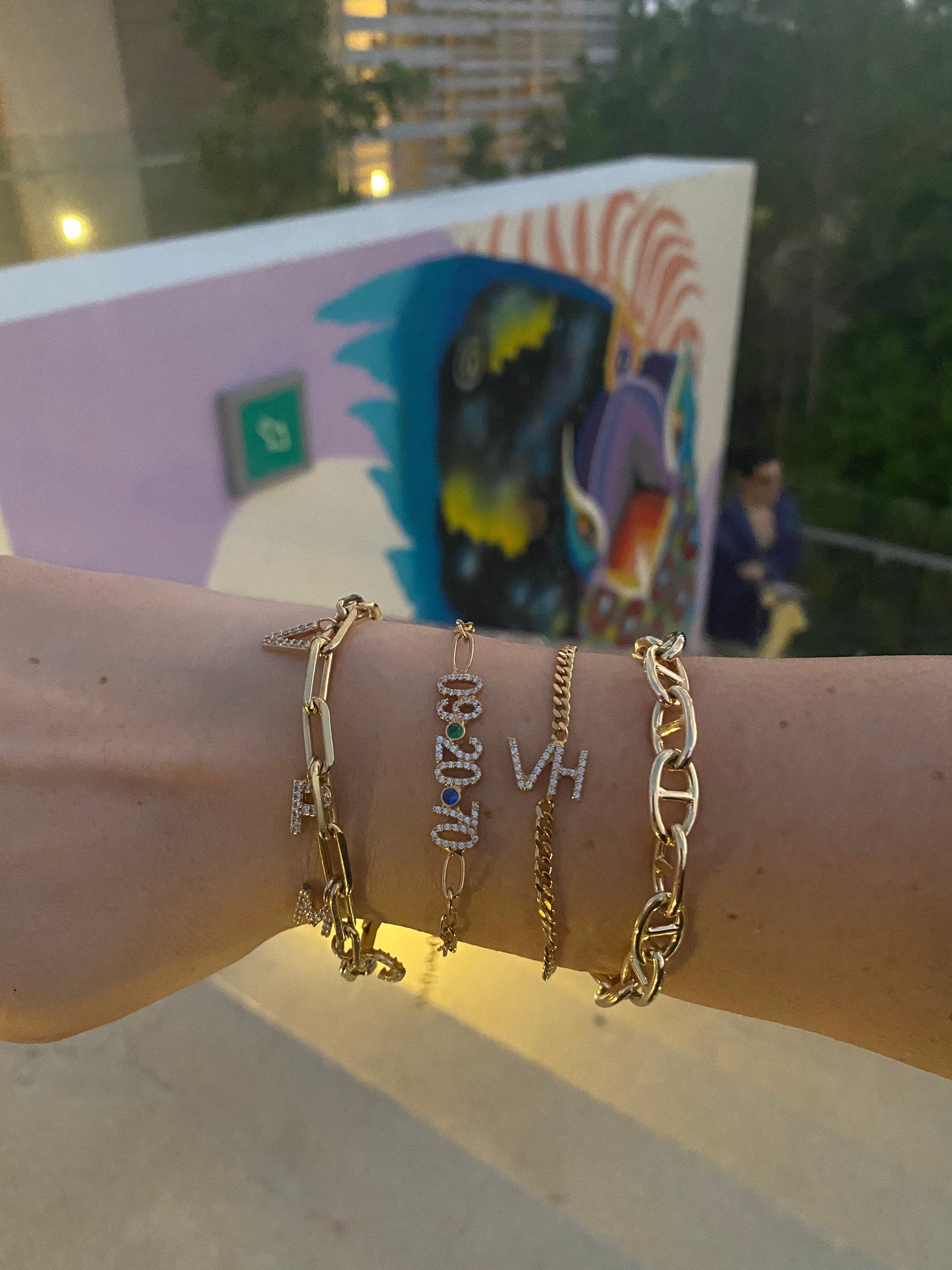 18K Gold filled mariner link bracelets in color gold. mariner bracelet in gold or silver. Chain link bracelet.