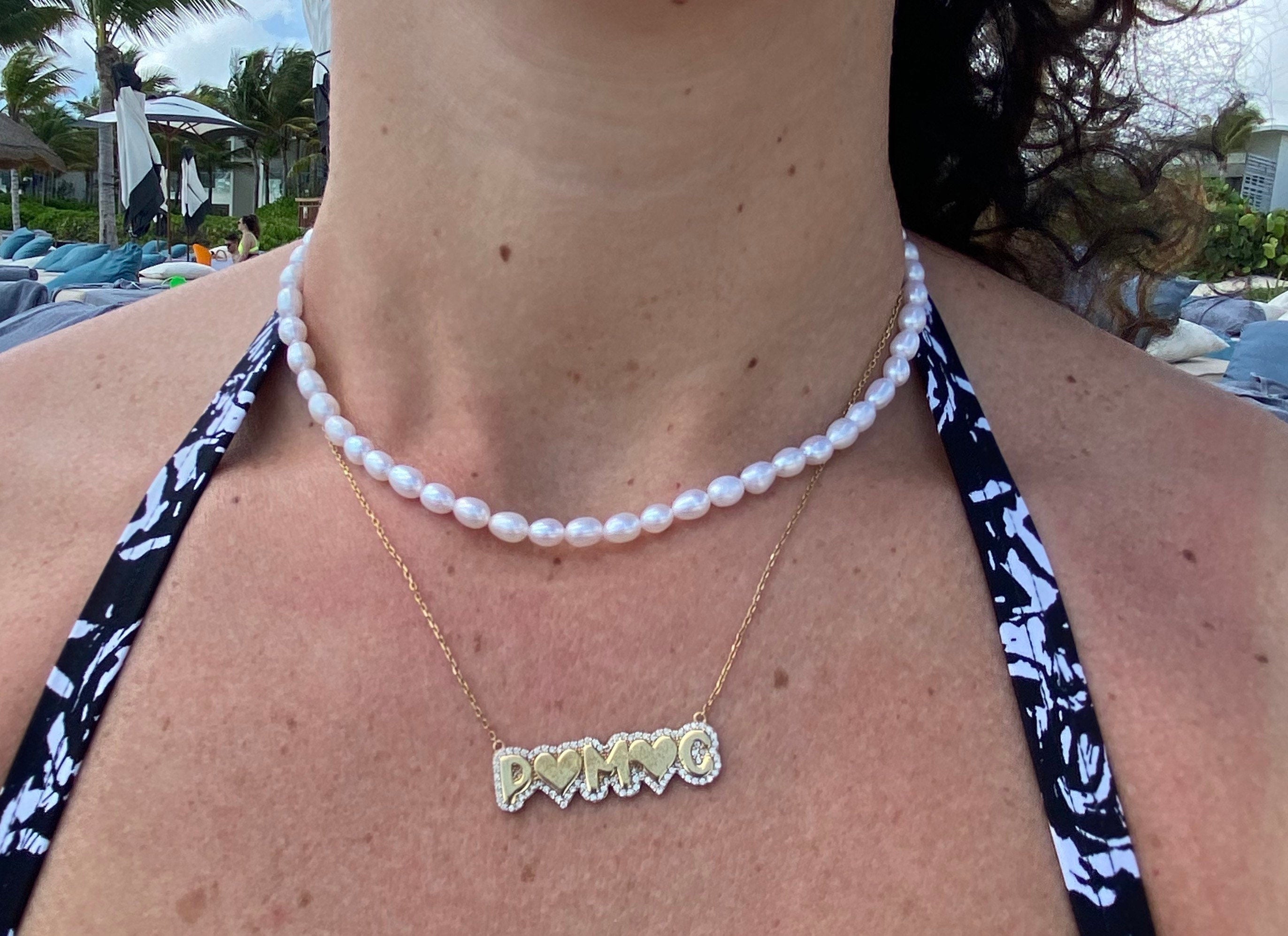 New “Wear with anything” Pearl necklace| pearl choker |Baroque pearl necklace |Trendy choker |freshwater Pearl necklace Danielle Bernstein