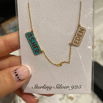 Enamel outline bubble Daisy mommy necklace with 1 2 3 4 5 6 names. Mom necklace. Mother’s necklace. Names necklace. Mommy bubble necklace.