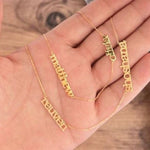 14K gold Mommy necklace with 1 2 3 4 5 6 names. 14K gold personalized necklace. 14K gold Mother’s necklace. 14K gold Name necklace.