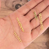 14K gold Mommy necklace with 1 2 3 4 5 6 names. 14K gold personalized necklace. 14K gold Mother’s necklace. 14K gold Name necklace.