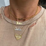 Personalized old English name choker. Custom gothic necklace sterling silver and gold plated. Old English nameplate. Gothic nameplate.