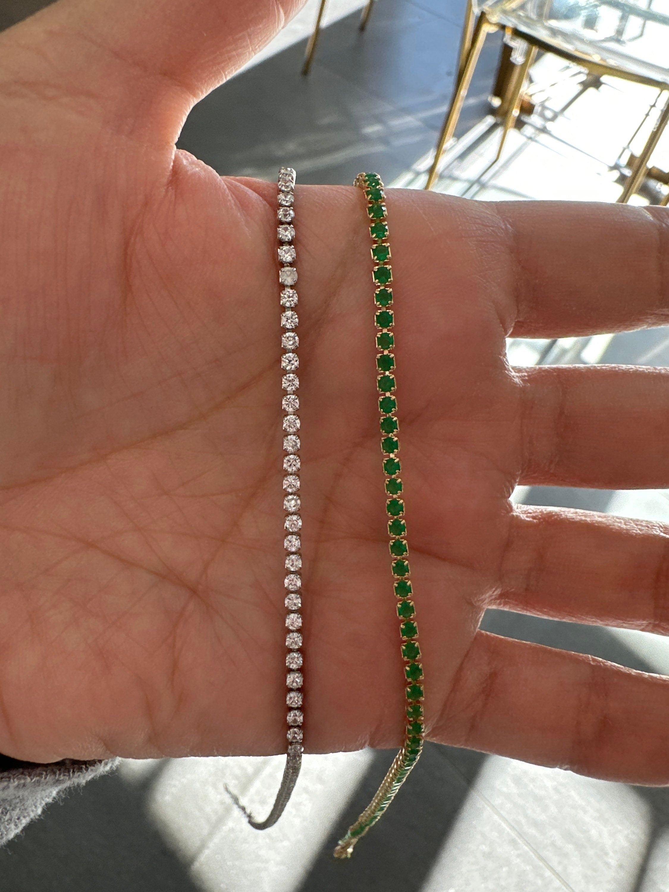 Sterling silver gold plated tennis choker. Sterling silver gold plated tennis necklace. Rainbow tennis choker. Rainbow tennis necklace.