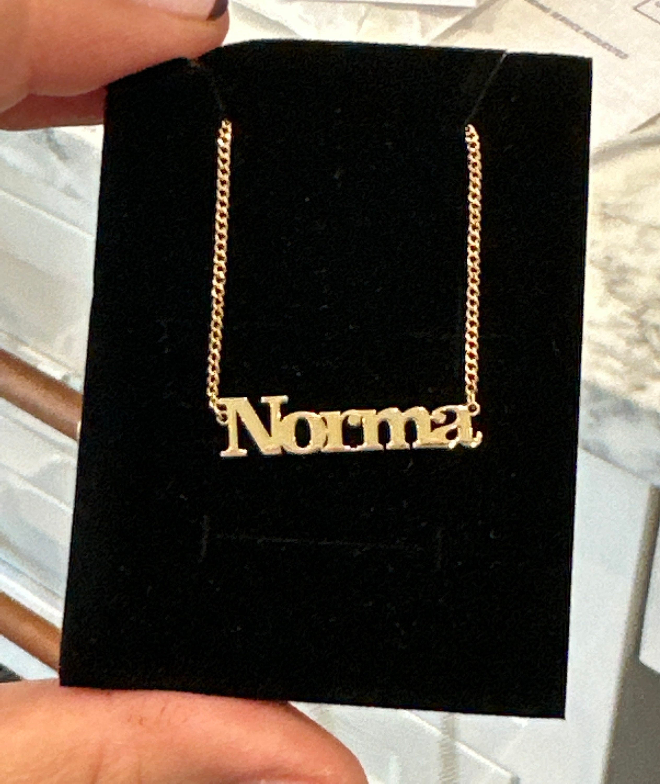 Personalized Name Necklace in Sterling Silver and 14K Gold Plated | name necklace | custom necklace | classic nameplate | custom nameplate |