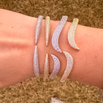 Gold filled Pave Wave Cuff | Pave Wave Bracelet | claw Cuff | claw Bangle | pave wave bangle | claw bracelet