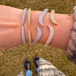 Gold filled Pave Wave Cuff | Pave Wave Bracelet | claw Cuff | claw Bangle | pave wave bangle | claw bracelet