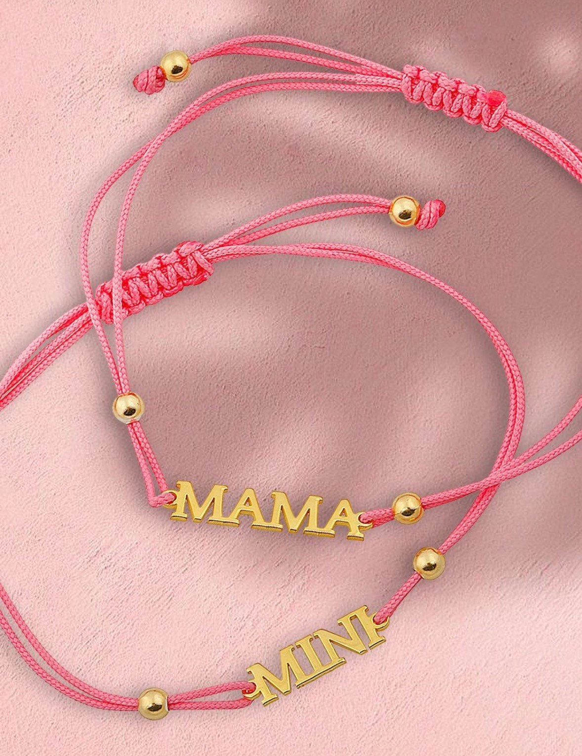 Nameplate string bracelet. Name bracelet. Personalized string bracelets. Custom string bracelets.