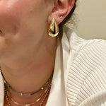 18K gold filled Tear drop earrings. Kylie Jenner earrings. Arielle charnas earrings. Trendy earrings. Bottega Veneta style earrings.