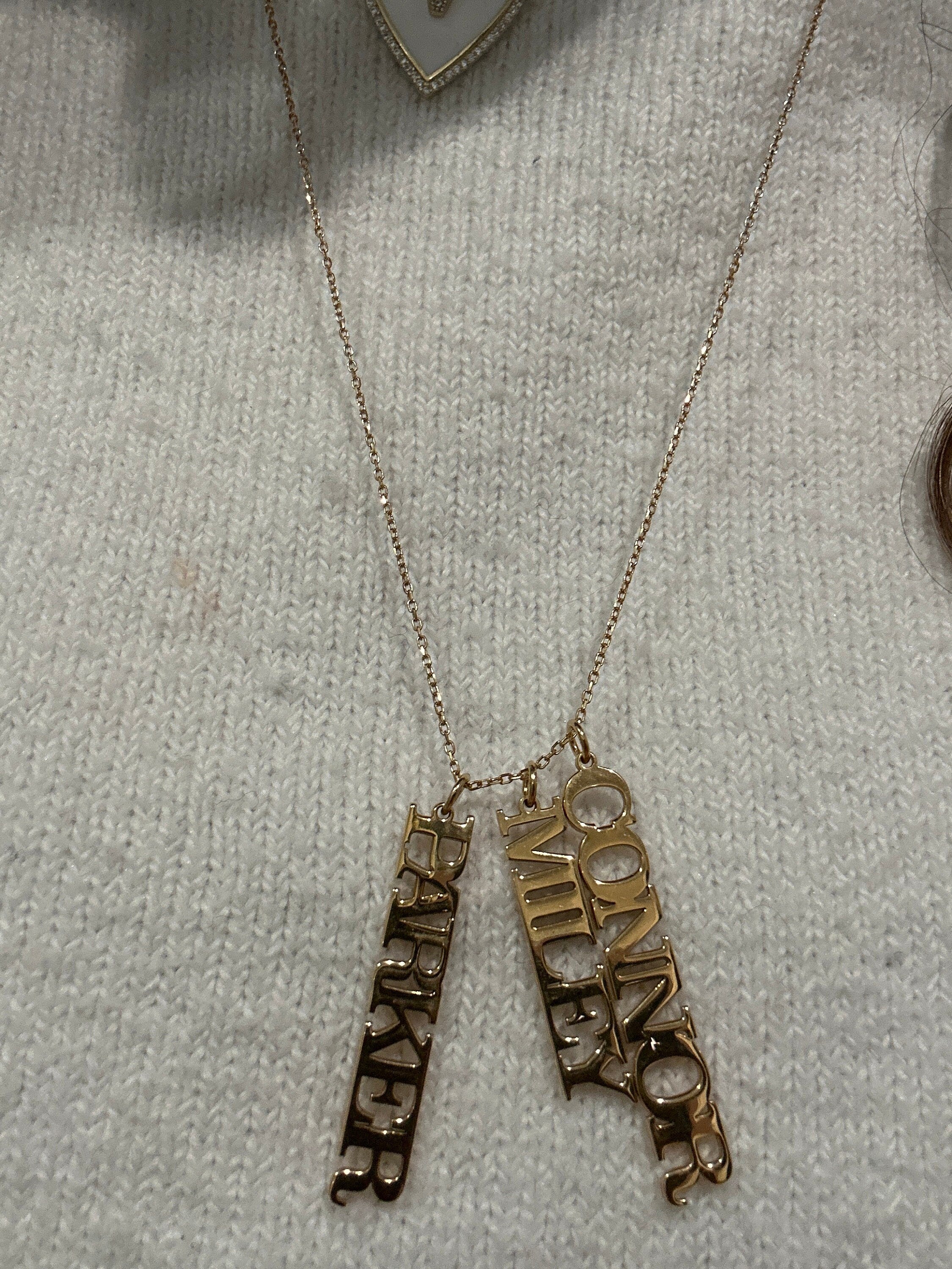 Personalized Charm Necklace | Sterling silver gold plated charm necklace | Mommy necklace with charms | mother’s charm necklace