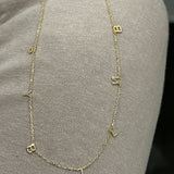 Multiple initial necklace | 1 2 3 4 5 6 7 8 9 10 initials | Sterling Silver 14K Gold Plated | Personalized mommy necklace | family necklace