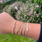 Cuban link personalized year bracelet | personalized curb link custom bracelet | year bracelet