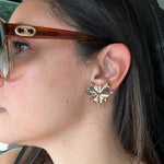 18K gold filled XL heart earrings. Arielle charnas earrings. Jumbo heart earrings. Trendy earrings. Statement earrings.