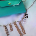 As seen on Esther and Sasha! Personalized Name Charms. Custom Charms. Enamel initial charms. Custom name charms.