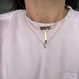 Engraved hearts mommy necklace by Kathy Hilton | Hearts letters / initials necklace| engraved Mommy necklace with hearts