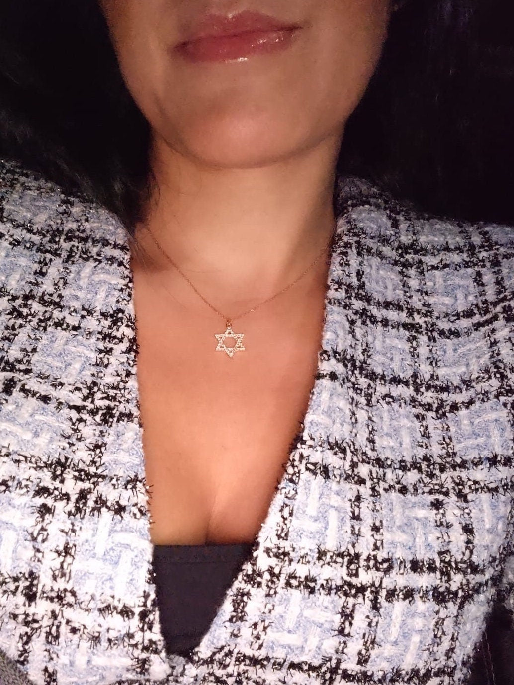 Star of David necklaces | Jewish star necklace | Pave Jewish star necklace | Star of David pave necklace | Magen David Necklace