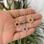 Star of David necklaces | Jewish star necklace | Pave Jewish star necklace | Star of David pave necklace | Magen David Necklace