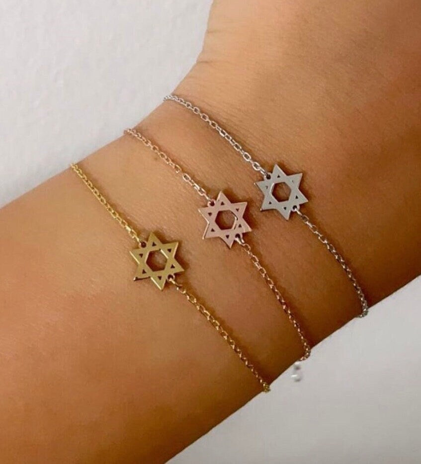 Star of David bracelets | sterling silver Jewish star bracelet | Jewish star bracelet | Star of David bracelet | Magen David bracelet