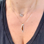 personalized pave outline חי chai necklace. Custom Emily pave outline necklace. Personalized bubble necklace. Custom bubble name necklace.