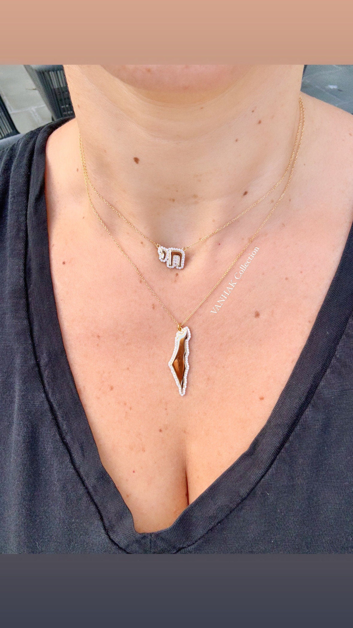 personalized pave outline חי chai necklace. Custom Emily pave outline necklace. Personalized bubble necklace. Custom bubble name necklace.