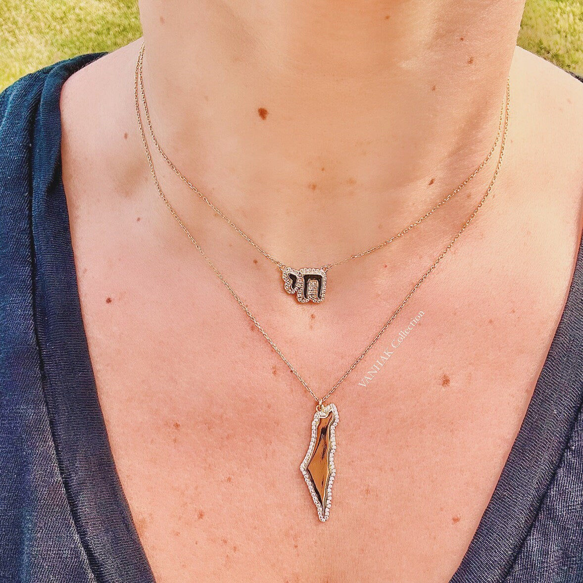 Map of Israel necklace | Israel choker | Israel necklace | map of Israel choker | Israel jewelry