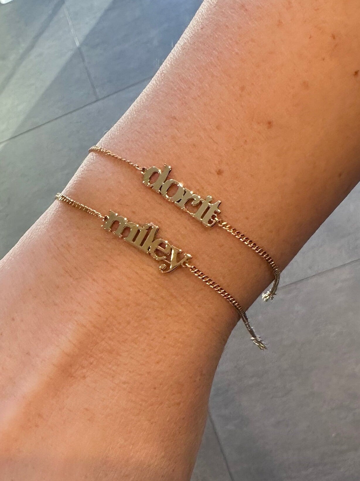 Name bracelet | Kelly Personalized bracelet | Sterling silver and gold plated custom bracelet | BLOCK name Bracelet | Hebrew name bracelet |