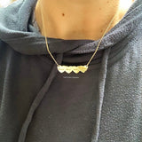 Engraved hearts mommy necklace by Kathy Hilton | Hearts letters / initials necklace| engraved Mommy necklace with hearts