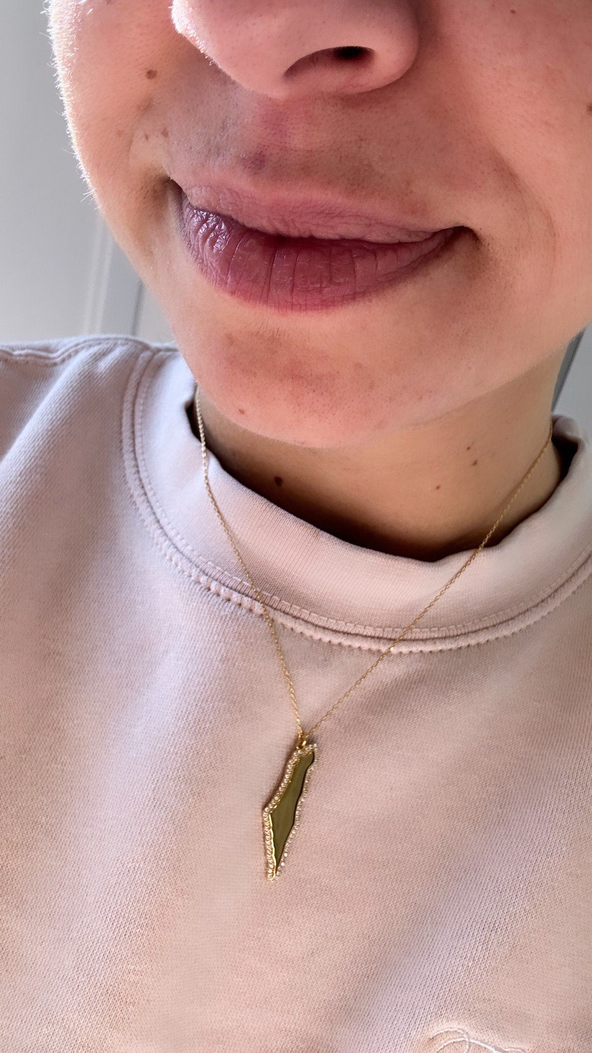 Map of Israel necklace | Israel choker | Israel necklace | map of Israel choker | Israel jewelry