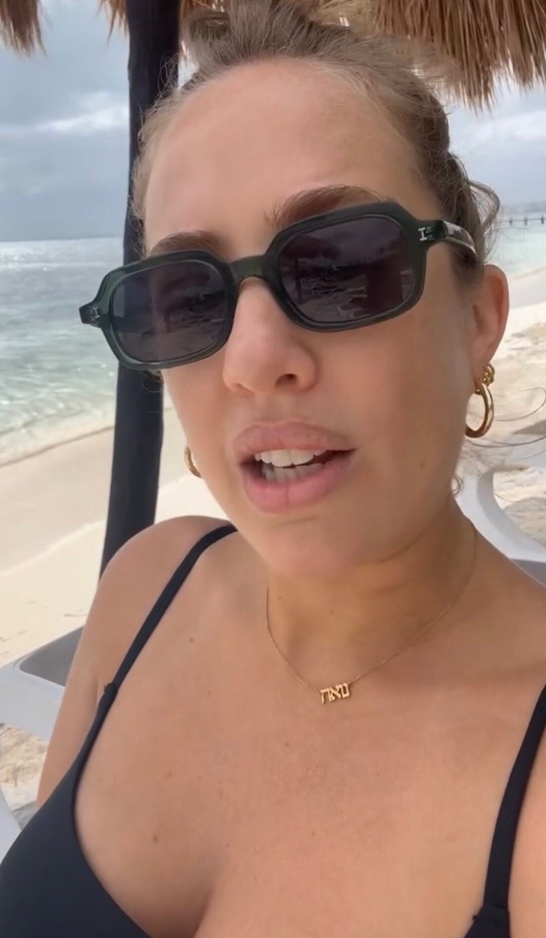 Sterling silver gold plated Hebrew name necklaces. Jewish name necklaces. As seen on Amanda hirsh “not skinny but not fat” NSBNF