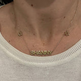 Nameplate with Jewish stars | personalized name necklace with Star of David | Jewish star nameplate necklace | custom Star of David necklace