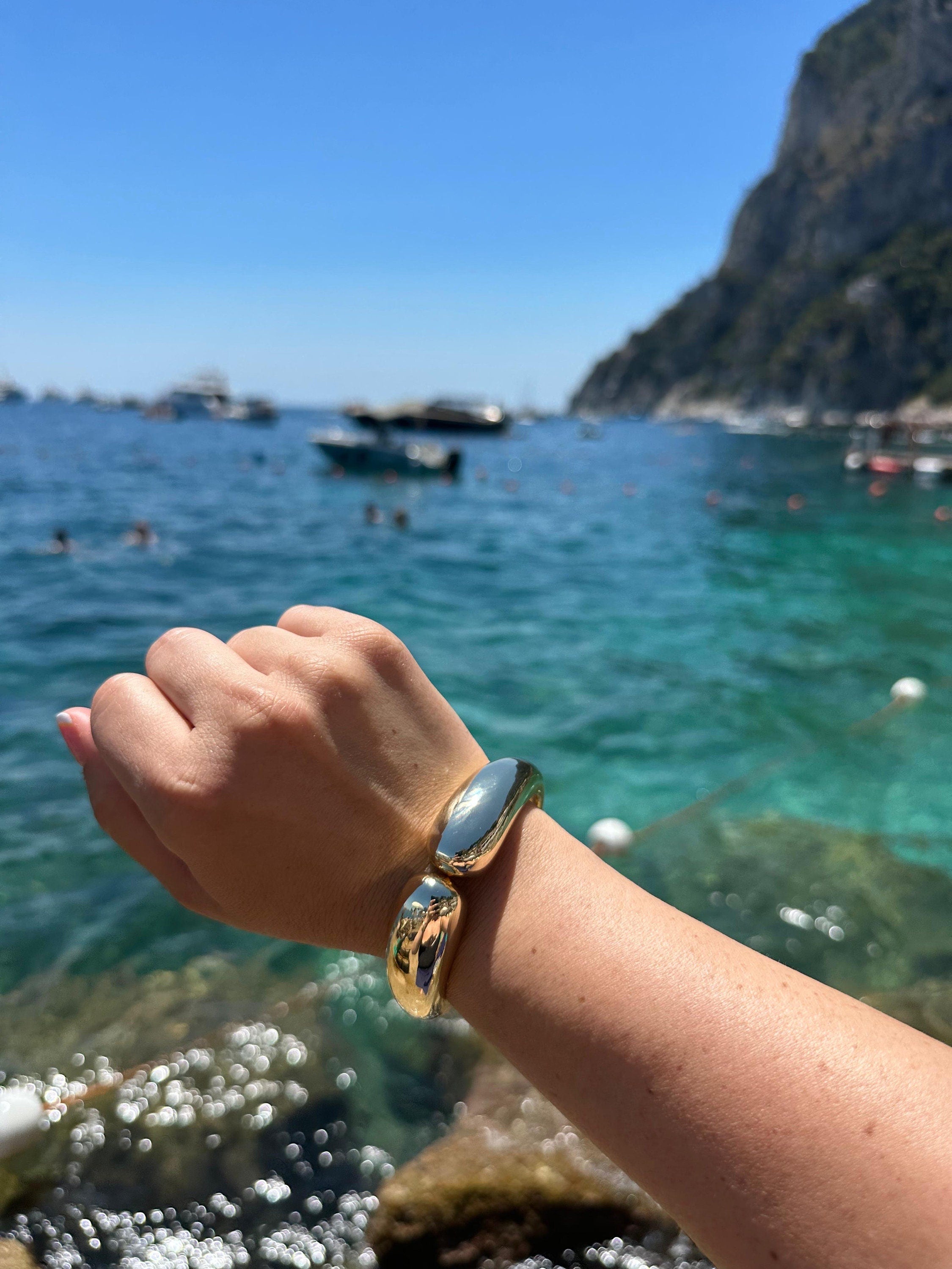 18K gold filled Olivia cuff | jumbo gold filled Olivia bracelet | trendy gold filled extra large cuff
