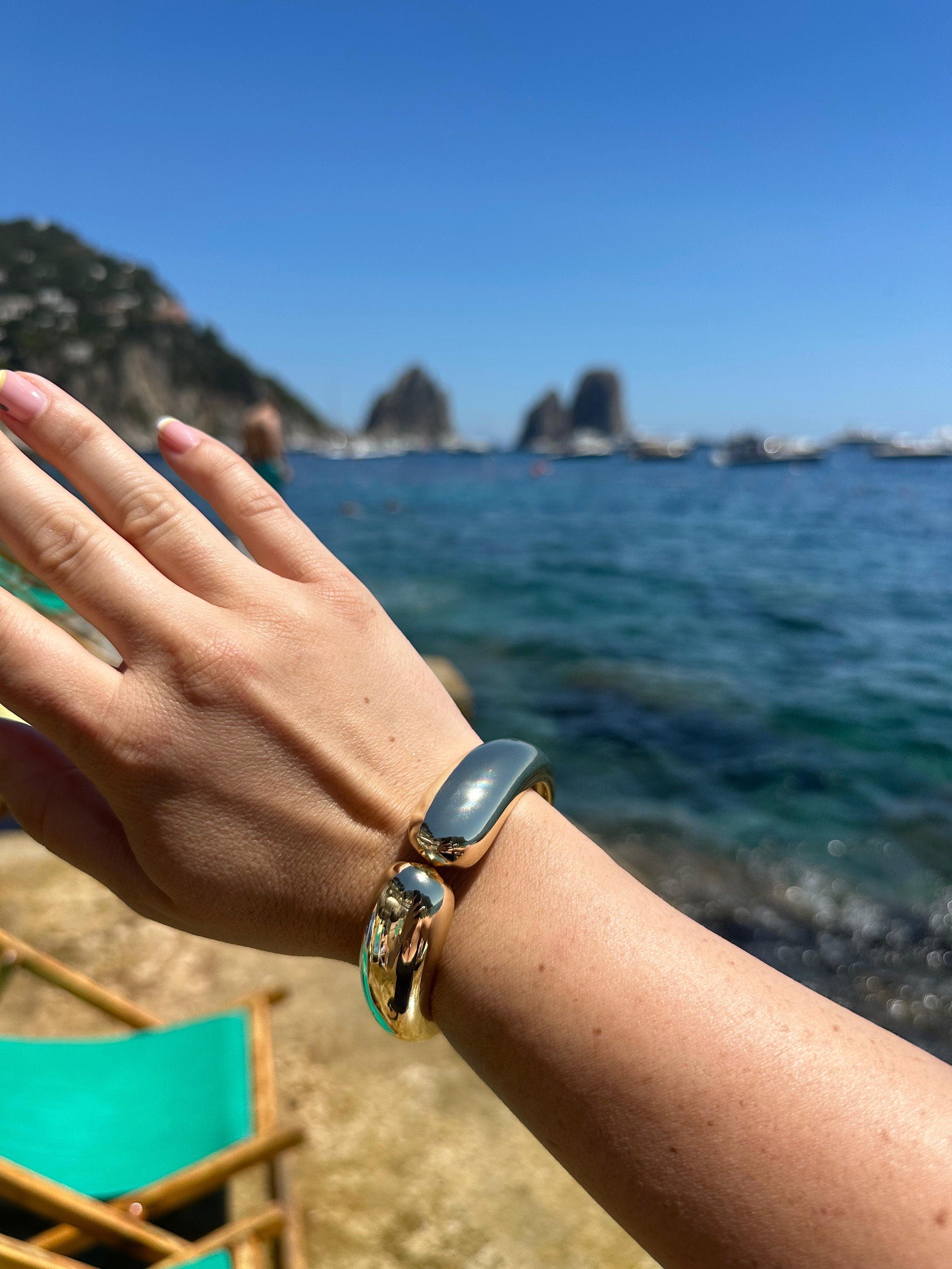 18K gold filled Olivia cuff | jumbo gold filled Olivia bracelet | trendy gold filled extra large cuff