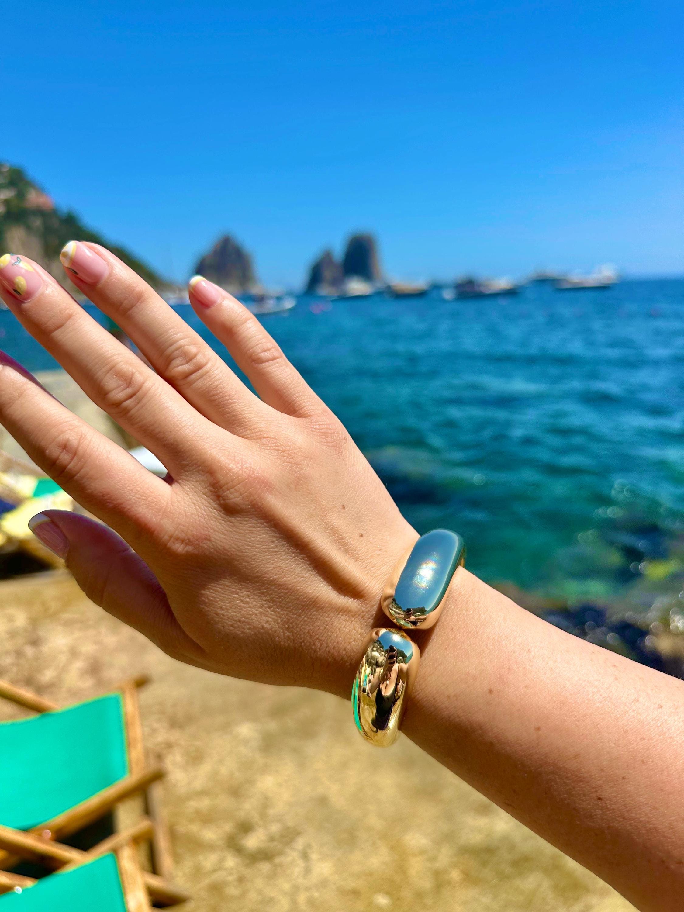 18K gold filled Olivia cuff | jumbo gold filled Olivia bracelet | trendy gold filled extra large cuff