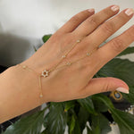 Sterling silver gold plated hand chains | Evil eye hand chain | Jewish star hand chain | Star of David hand chain | Personalized hand chain