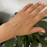 Sterling silver gold plated hand chains | Evil eye hand chain | Jewish star hand chain | Star of David hand chain | Personalized hand chain