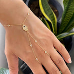 Sterling silver gold plated hand chains | Evil eye hand chain | Jewish star hand chain | Star of David hand chain | Personalized hand chain