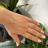 Sterling silver gold plated hand chains | Evil eye hand chain | Jewish star hand chain | Star of David hand chain | Personalized hand chain