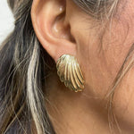 18K Gold-filled hollow hoop earrings in gold and silver. Super light weight and hollow. Gold filled hoops. Gold filled earrings.