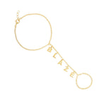 Sterling silver gold plated hand chains | Custom hand chain | Personalized hand chain | dangling name hand chain | Personalized hand chain