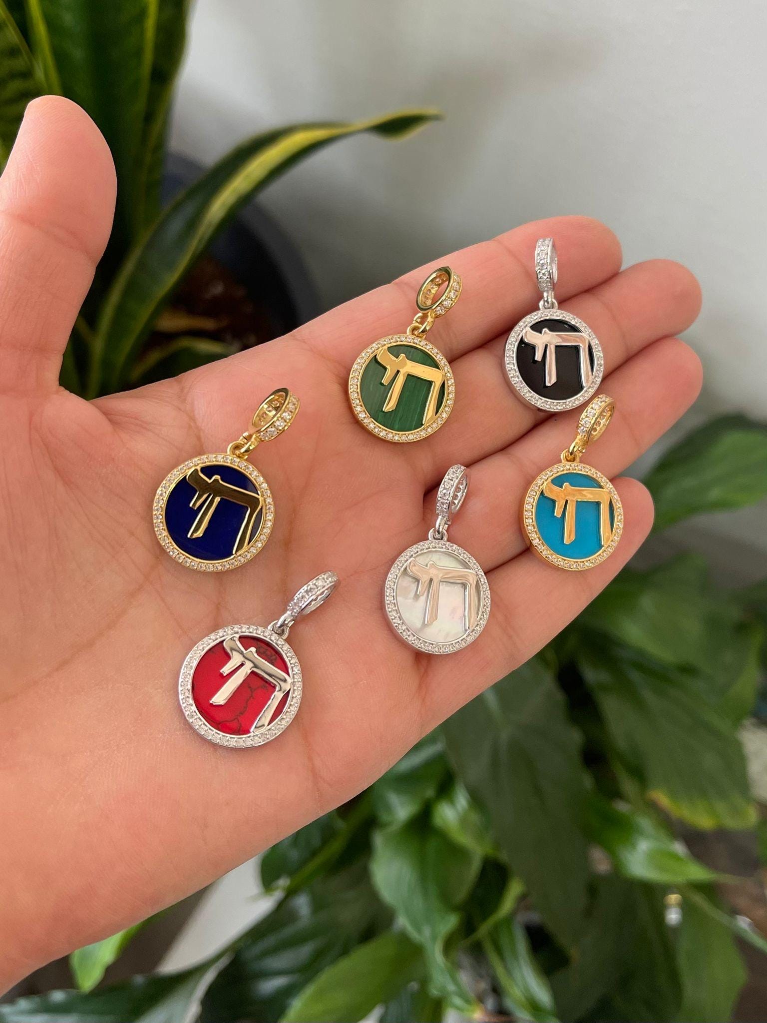 CHARMS! Star charm. Jewish star charm. Magen David charm. Chai charm. Star of David charm.