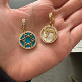 CHARMS! Star charm. Jewish star charm. Magen David charm. Chai charm. Star of David charm.