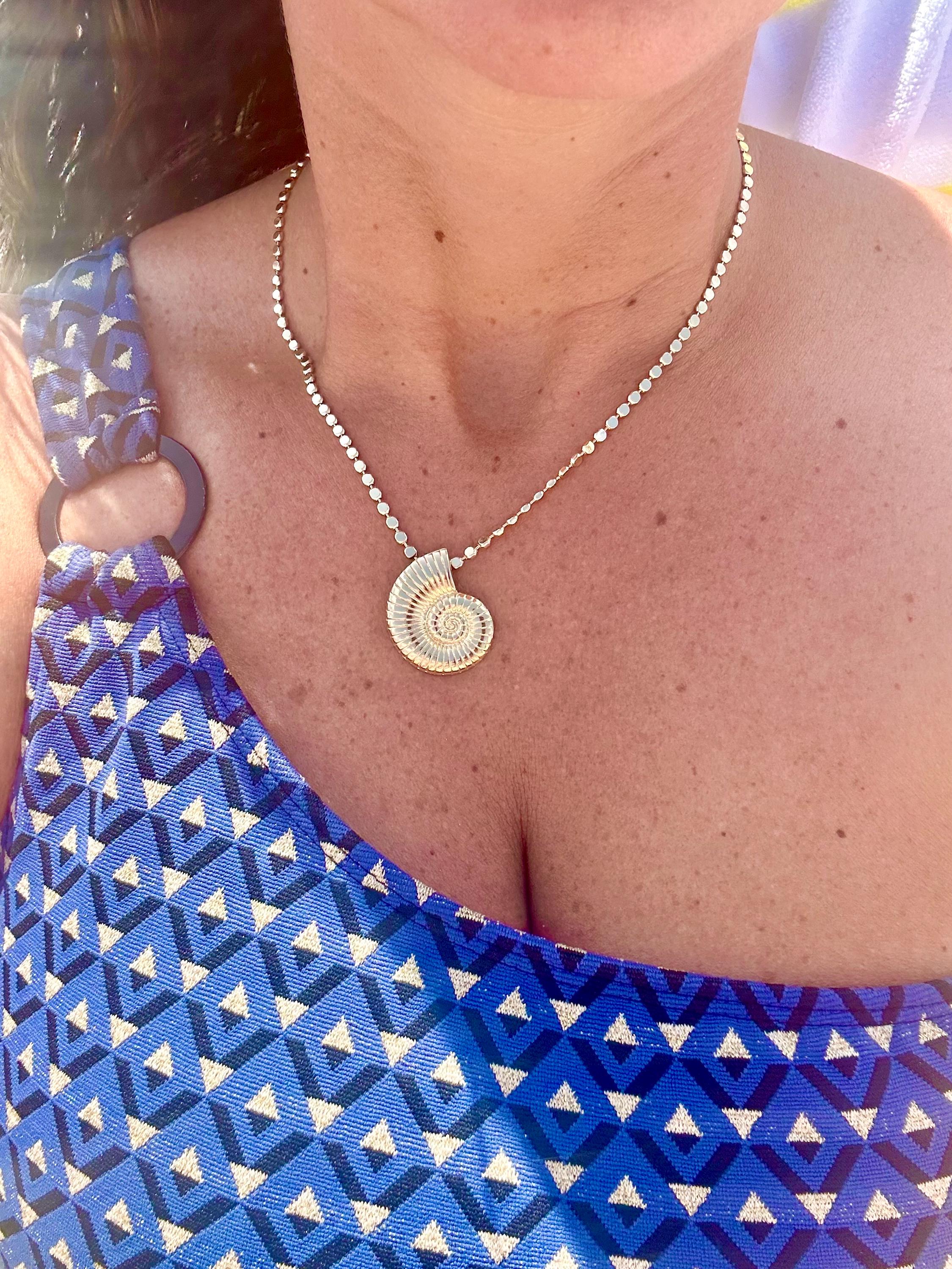 18K gold-filled Arielle shell necklace | shell necklace | gold chain shell necklaces | shell choker gold and silver | trendy necklace |