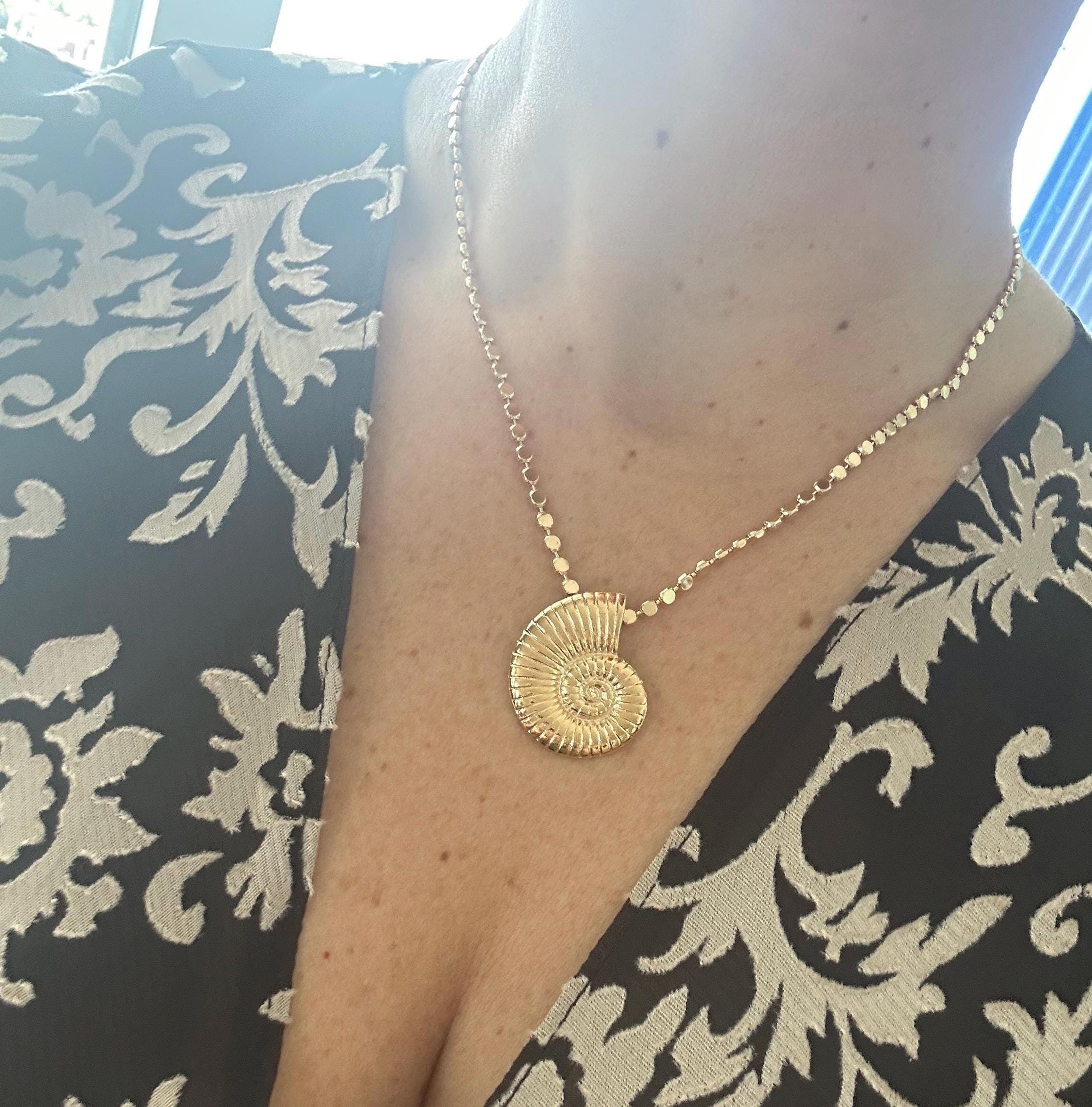18K gold-filled Arielle shell necklace | shell necklace | gold chain shell necklaces | shell choker gold and silver | trendy necklace |