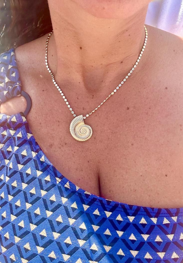 Julia pearls and shells charm necklace | Lauren sea life charm necklace with orange chord | summer jewelry | summer necklace