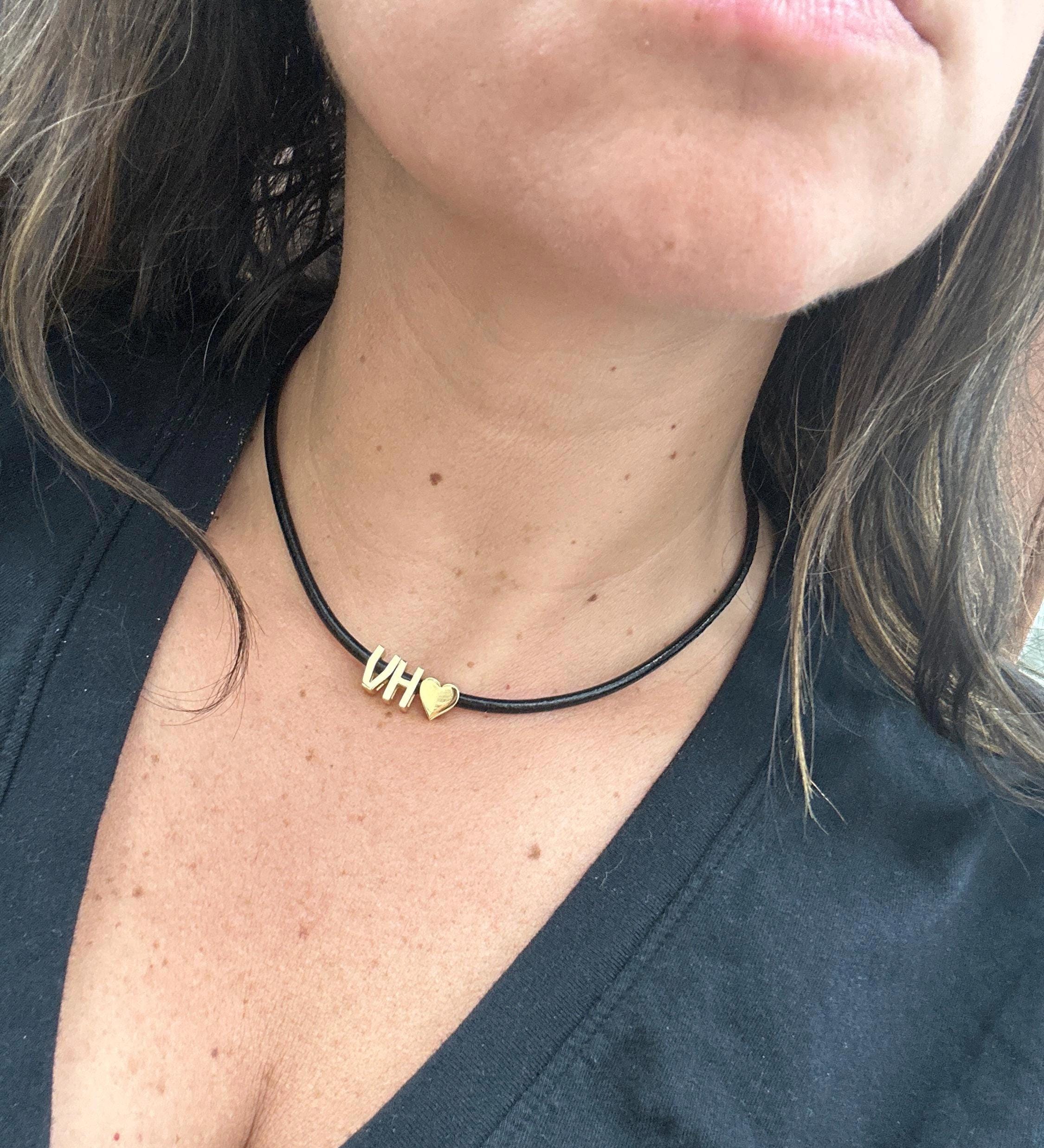 Sterling Silver 14K Gold Plated sliding charms Lulu cord necklace | personalized charms cord rope necklace | initial necklace on string |