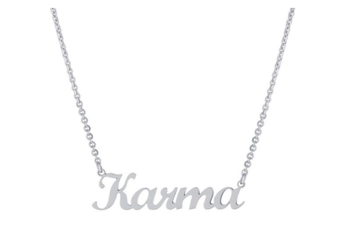 Personalized Name Necklace in Sterling Silver. choose from Scripts, lower case, upper case letters, nameplates!