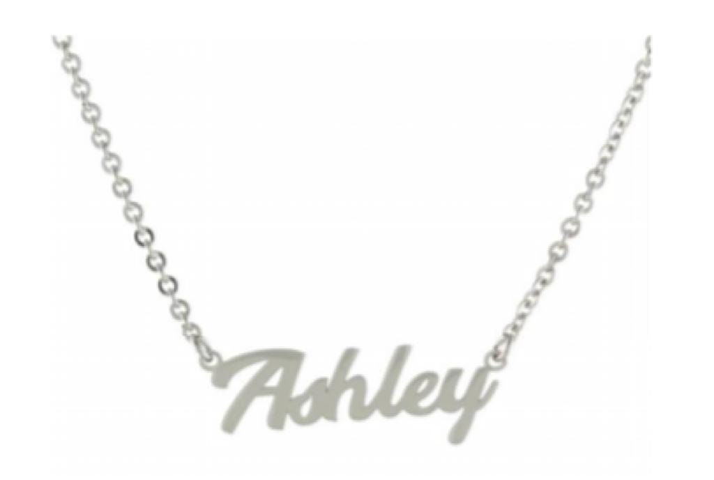Personalized Name Necklace in Sterling Silver. choose from Scripts, lower case, upper case letters, nameplates!