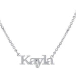 Personalized Name Necklace in Sterling Silver. choose from Scripts, lower case, upper case letters, nameplates!